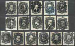 Sc.66, 16 Used Stamps, Interesting Cancels, Catalog Value US$148, VF General Quality. - Usati