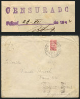 CHACO WAR CENSORSHIP: Cover Franked With Bisect Stamp Of 2B., Sent From Potosi To Buenos Aires On 22/JUL/1944, On... - Bolivia