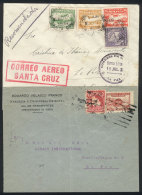 2 Covers Flown By LAB Between Santa Cruz And La Paz In JUL/1931, Very Nice! - Bolivia