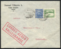 Airmail Cover Sent From Valle Grande To Cochabamba On 10/NO/1930 By LAB, Franked With 50c., With Arrival Backstamp,... - Bolivie