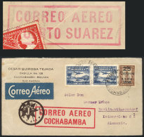 24/AU/1930: La Paz - Rio De Janeiro 3rd Flight, Cover Sent From Cochabamba To Germany, On Back It Bears A Mark... - Bolivia