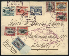 Cover Sent By Zeppelin On 14/MAY/1930 From La Paz To Leipzig (Germany), Franked With Both 1930 Zeppelin Sets, With... - Bolivien