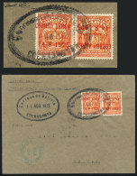 14/AU/1925 Cochabamba - La Paz First Airmail (Mü.7), Cover Franked With 2 Stamps With Special Overprint For... - Bolivia