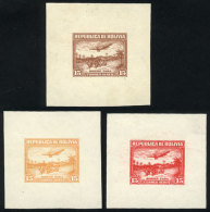 Sc.C28, ESSAYS Of 15c. With The Vignette Of The 5c. Value (airplane Flying Over Oxen-cart), Excellent Quality,... - Bolivien