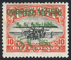 Sc.C11b, With DOUBLE Overprint Var., Very Rare, Mint No Gum, VF, Catalog Value US$175 - Bolivie