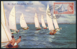 Small Boat Sailing, Racing Dinghy, Maximum Card Of 1955, VF Quality - Bermuda