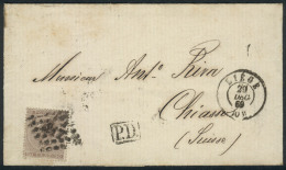 29/DEC/1869 LIEGE - SWITZERLAND: Folded Cover Franked With Leupold I 30c. Brown, Sent To Chiasso, With Several... - Andere & Zonder Classificatie