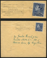 Cover Franked With 4Fr., Sent To Argentina, With Advertising Slogan Cancel Of Belgian SABENA Airline, Interesting! - Sonstige & Ohne Zuordnung