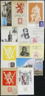 10 Maximum Cards Of 1940/55, Varied Topics: Architecture, Coats Of Arms, Famous Persons, Exposition, Etc., Fine To... - Andere & Zonder Classificatie