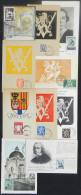 10 Maximum Cards Of 1939/56, Varied Topics: Coats Of Arms, Famous Persons, Royalty, War, Architecture, Etc., Fine... - Andere & Zonder Classificatie