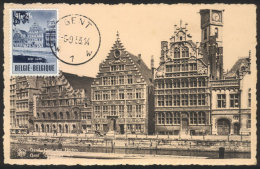 GAND/GENT: Graslei Harbour, Maximum Card Of SE/1953, VF - 1951-1960