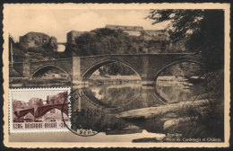 Castle Of BOUILLON And Bridge, Maximum Card Of AU/1953, VF Quality - 1951-1960