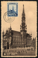 BRUXELLES: City Hall, Maximum Card Of MAR/1938, Topic Architecture, VF - 1934-1951