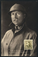 King Albert I In Trench Coat, Maximum Card Of FE/1919, VF Quality - 1905-1934