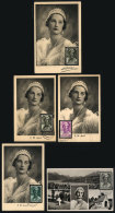 Queen Astrid, 5 Maximum Cards Of 1935/6, VF Quality - 1934-1951
