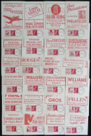 24 Maximum Cards Of 1945 (one Of 1946) With Advertising Stamps Of PHILATELIC HOUSES, Very Little Duplication, Fine... - 1934-1951