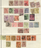 VICTORIA: Lot Of Several Dozens Stamps On Album Pages, Including Good Values, And Some Interesting Cancels, Fine To... - Other & Unclassified