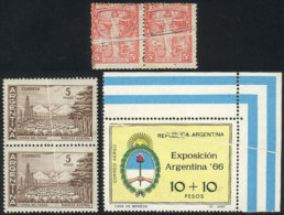 PAPER FOLD VARIETIES: 3 Different Items, 1 Used And 2 Mint (the Airmail Stamp Without Gum), Handsome! - Other & Unclassified
