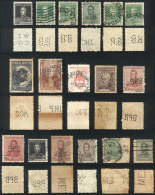 PERFINS: 17 Stamps With Interesting Commercial Perfins, Good Lot For The Specialist! - Other & Unclassified