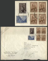 Airmail Cover Sent From Buenos Aires To Switzerland On 12/JUL/1964 Franked With 383P., Including A Block Of 4 Of... - Other & Unclassified