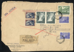 Front Of An Express Airmail Cover Sent From Buenos Aires To Bariloche On 4/SE/1957 With Spectacular Postage... - Other & Unclassified