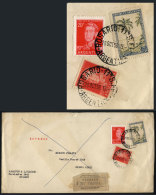RARE COMBINATION: Express Cover Sent From Rosario To Buenos Aires On 20/OC/1956 With Postage Of 5.60P. Combining... - Other & Unclassified