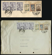 Airmail Cover Sent From Buenos Aires To France On 8/NO/1955 With Rare Postage Combination That Includes Stamps Of... - Other & Unclassified