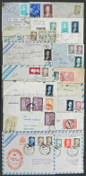 14 Covers Posted Between 1953/1954 To Varied Destinations, All Franked With Stamps Of The Eva Perón Issue Or... - Other & Unclassified