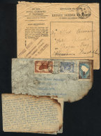 CRASH COVER: Airmail Cover Sent From Buenos Aires To Czechoslovakia On 29/AP/1939 Via Air France, Franked With... - Other & Unclassified