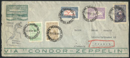 Cover Sent By ZEPPELIN To Germany On 27/OC/1932, Franked With 4 Different Stamps Of The First Airmail Issue +... - Other & Unclassified