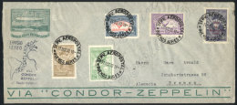 Cover Sent By ZEPPELIN To Germany On 27/OC/1932, Franked With 4 Different Stamps Of The First Airmail Issue +... - Other & Unclassified