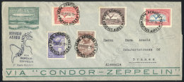 Cover Sent By ZEPPELIN To Germany On 27/OC/1932, Franked With 5 Different Stamps Of The First Airmail Issue, Very... - Other & Unclassified