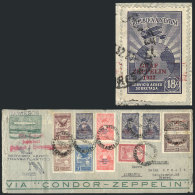 Cover Sent By ZEPPELIN To Germany On 11/OC/1932, Very Colorful Postage That Includes Pairs Of The Set GJ.720/722... - Other & Unclassified