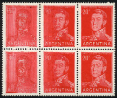 GJ.1034b, Block Of 6 With VERY INKY IMPRESSION Variety, Mint No Gum, VF, Catalog Value US$100. - Other & Unclassified