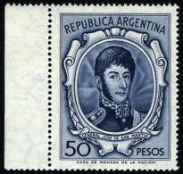 GJ.1317A, 50P. San Martín, Printed On IMPORTED UNSURFACED Paper, With Sheet Margin, MNH, Excellent, Catalog... - Other & Unclassified