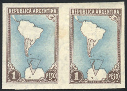GJ.876P, Rare IMPERFORATE PAIR, Mint Original Gum But With A Small Stain Spot, Good Opportunity! - Other & Unclassified