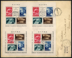 GJ.HB 7, 1939 UPU Congress, Block Of 4 Sheets Franking A Registered Cover Used In Buenos Aires On 12/MAY/1939,... - Blocks & Sheetlets