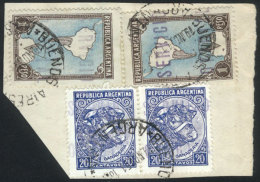 GJ.809 X2 + 810 X2, On Fragment With Postmarks Of Buenos Aires For 19/NO/1951, Excellent Quality, Very Rare,... - Officials