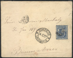 Cover (with The Original Letter) Sent From Uruguay To Buenos Aires On 15/DE/1875 Franked With 5c., And Upon... - Other & Unclassified