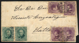 Entire Letter Sent From Jujuy To Salta On 23/MAY/1878, Postage Of 8c. Consisting Of GJ.35A X4 + 53 X2, Very... - Other & Unclassified