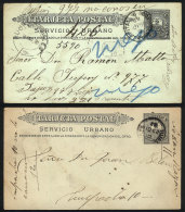 2 Postal Cards Of 2c. 'Little Envelope' Used In 1883 And 1889, VF Quality, Interesting! - Other & Unclassified