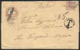 2c. Wrapper Sent From Buenos Aires To Italy On 13/MAY/1891, Taxed For Insufficient Postage. On Arrival In San... - Other & Unclassified