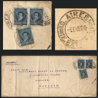 Cover Sent From Buenos Aires To England, Franked With 36c. (GJ.180 X3), With Dispatching Cancel Of 7/JA/1899. On... - Other & Unclassified