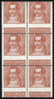 GJ.800, Block Of 6 With VERY SHIFTED PERFORATION, Excellent! - Other & Unclassified