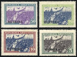 GJ.691/694, 1930 Revolution, High Values Of The Set With MUESTRA Overprint, Good Opportunity! - Sonstige & Ohne Zuordnung