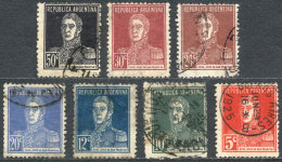GJ.614/620, Ribbed Paper, High Values Of The Set, VF Quality, Catalog Value US$40 - Other & Unclassified