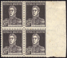 GJ.606, Block Of 4 IMPERFORATE At Right, VF And Rare! - Sonstige & Ohne Zuordnung