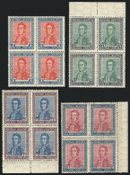 GJ.411/422, 1916 Centenary Of Independence, The Complete Basic Set (½c. To 20P.) In Superb BLOCKS OF 4, The... - Other & Unclassified