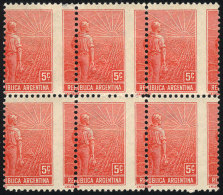 GJ.317, Block Of 6 With Strongly Shifted Perforation, Excellent Quality! - Other & Unclassified