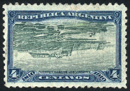 GJ.304CI, 1910 4c. Centenary Of The Revolution, CENTER INVERTED Variety, Mint, Minor Defects (thinned On Back And A... - Other & Unclassified